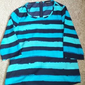 Express 3/4 sleeved striped top